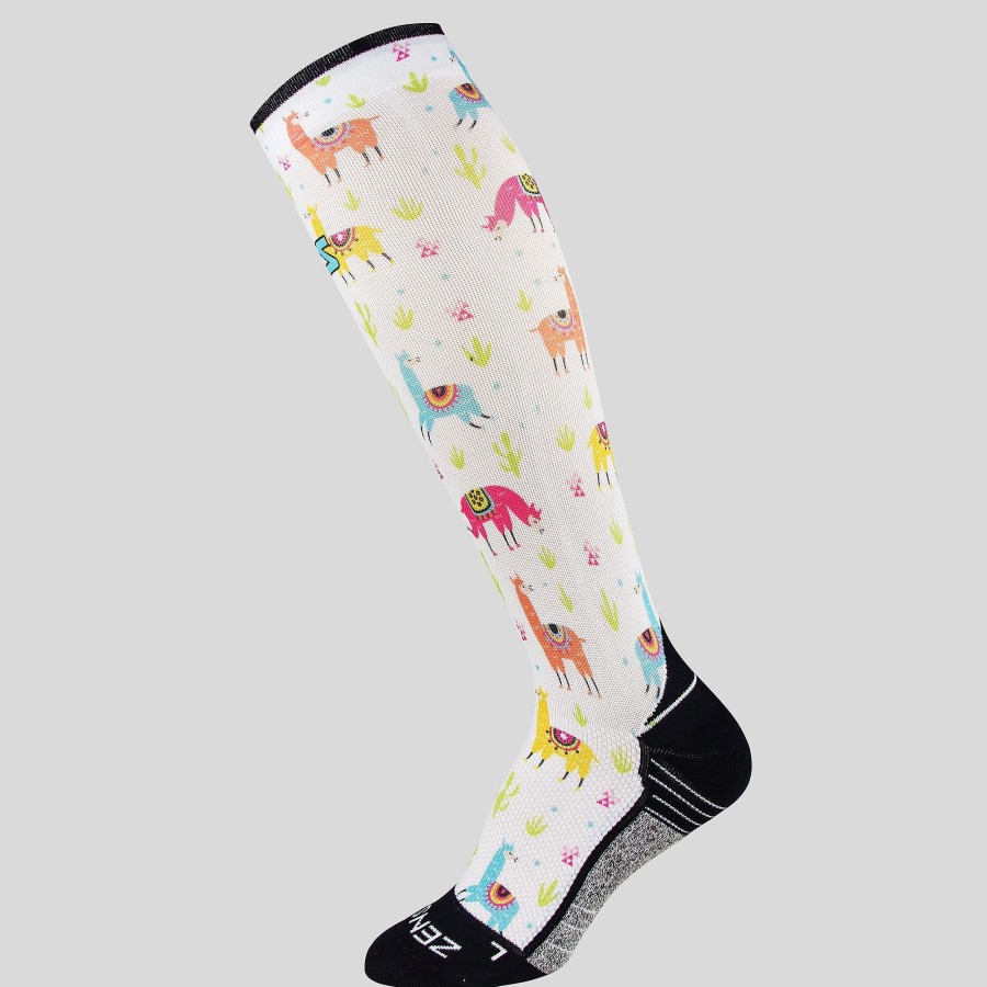 Limited Edition Zensah | Llamas Compression Socks (Knee-High) Multi