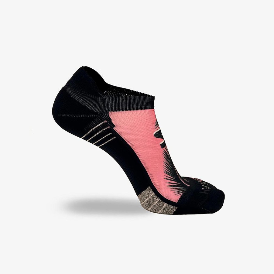 Men Zensah | Jungle Miami Running Socks (No Show) Rosy