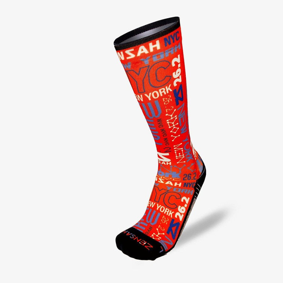 Men Zensah | Busy New York Compression Socks (Knee-High) Russet Orange