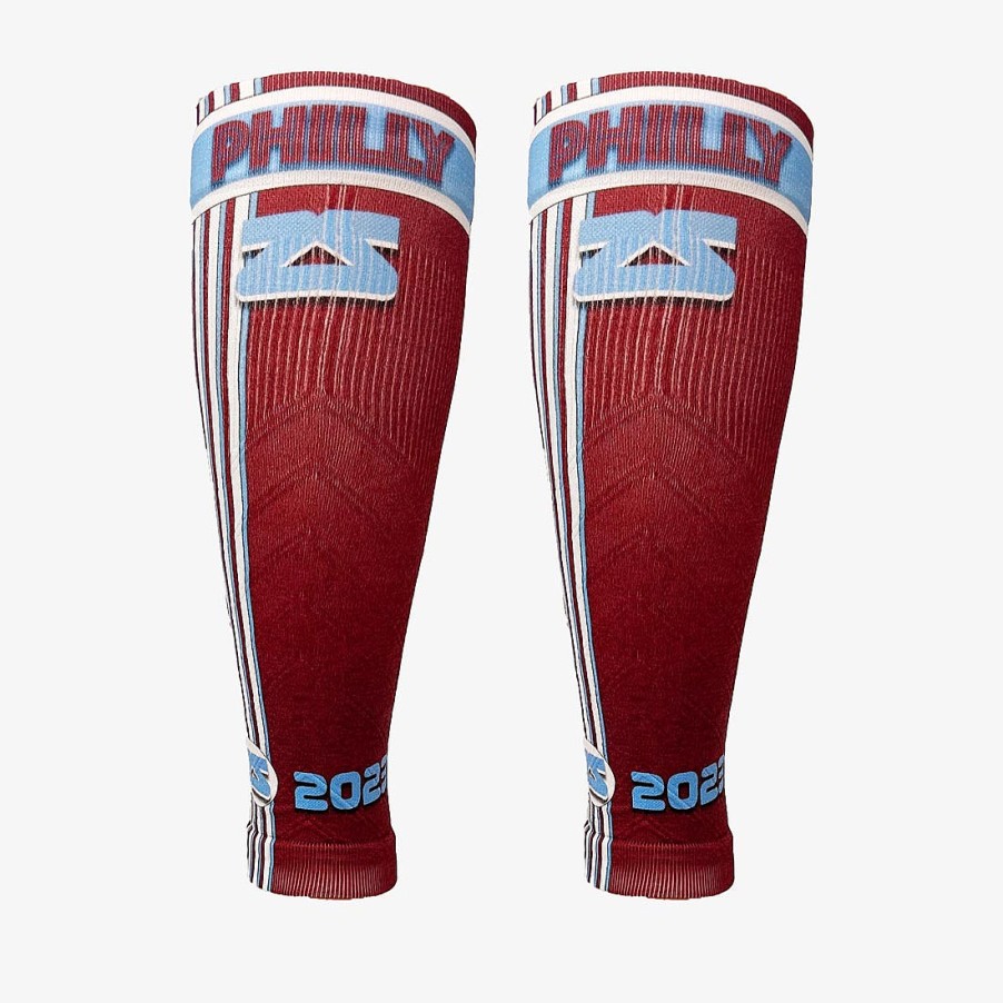 Men Zensah | Old School Philadelphia Compression Leg Sleeves Wine