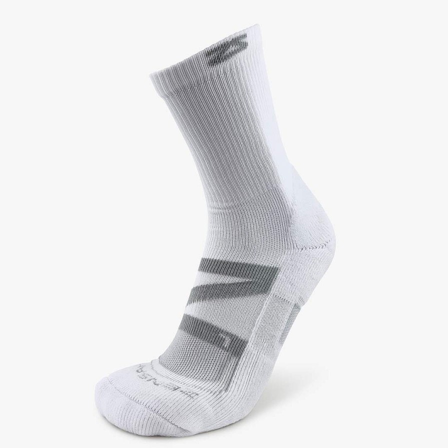 Women Zensah Compression Socks | Game Point Court Sports Socks (Crew) White