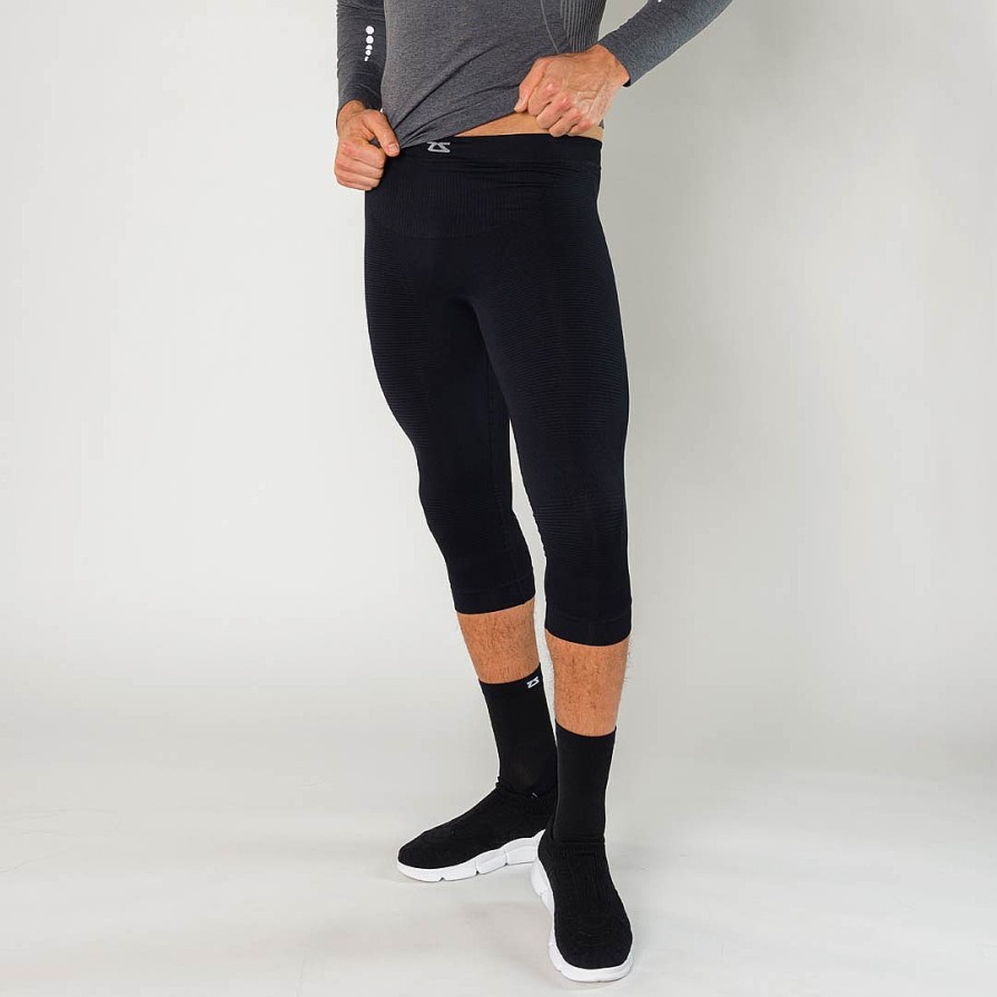 Women Zensah Base Layer & Recovery | Ultra Compression Men'S 3/4 Recovery Leggings Black