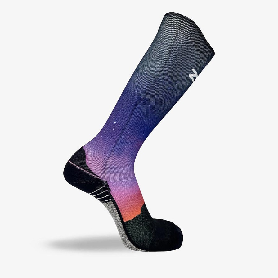 Limited Edition Zensah | Night Sky Compression Socks (Knee-High) Pink/Purple