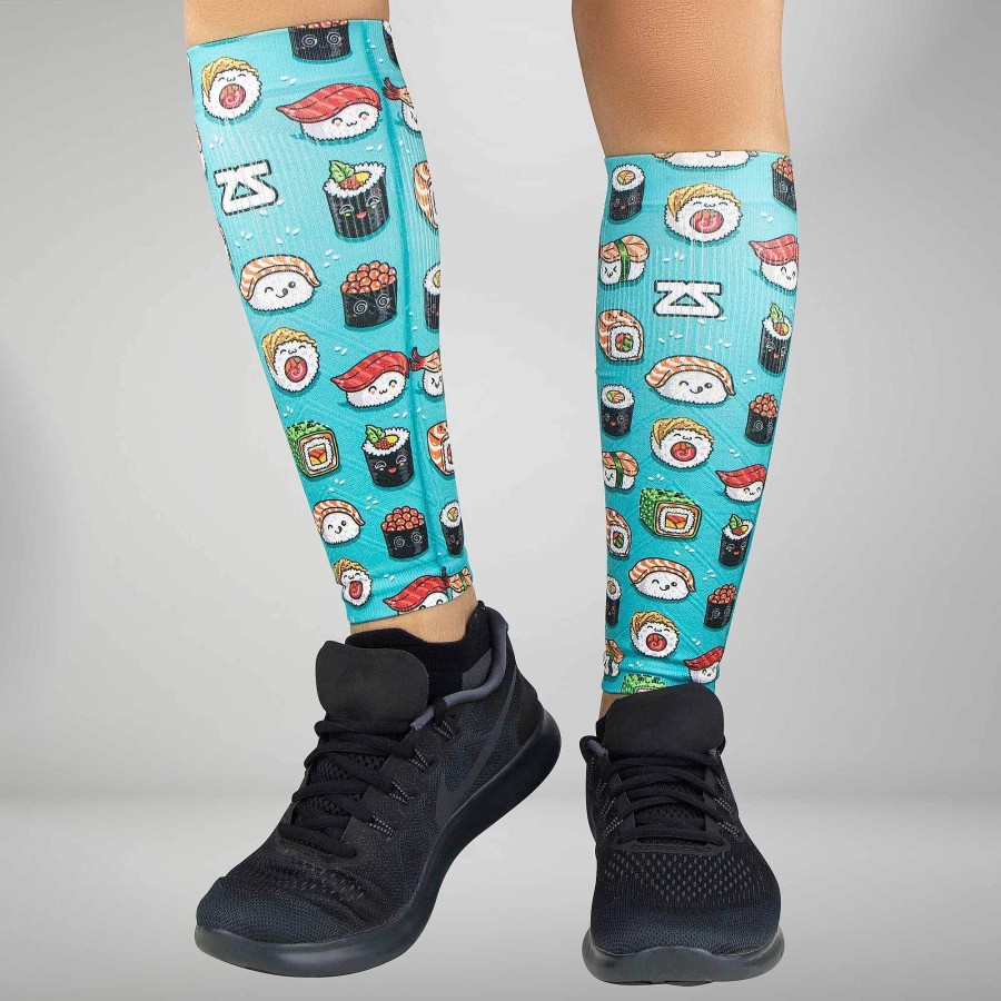 Limited Edition Zensah | Sushi Compression Leg Sleeves Teal