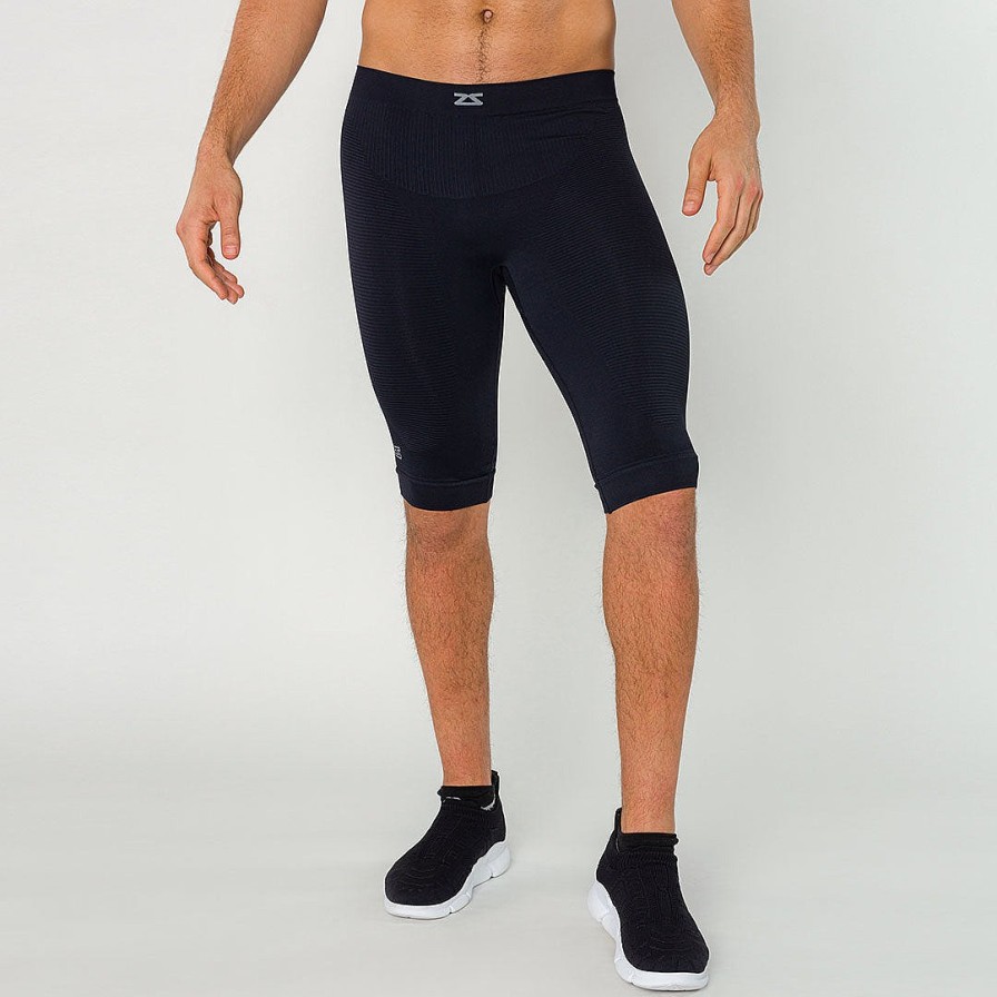 Men Zensah | Ultra Compression Men'S Recovery Bike Shorts Black