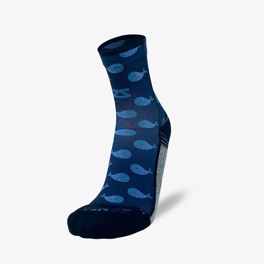 Men Zensah | Whales Socks (Mini-Crew) Navy