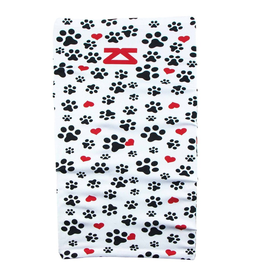 Men Zensah Accessories | Paw Prints Multi-Use Neck Gaiter & Headwear White