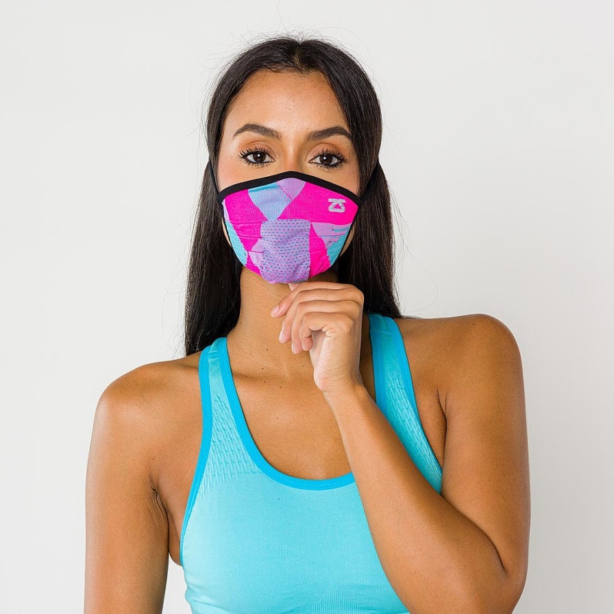 Women Zensah Accessories | Women'S Petite Performance Face Mask Miami Shapes