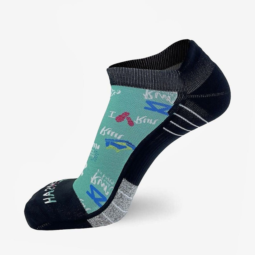 Limited Edition Zensah | Running Motivation Running Socks (No Show) Teal