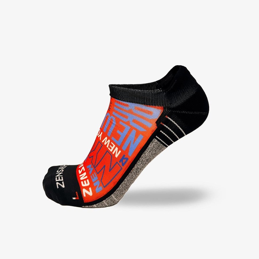 Limited Edition Zensah | Busy New York Running Socks (No Show) Russet Orange