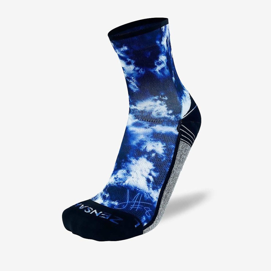 Limited Edition Zensah | Justin Holiday Tie Dye Socks (Mini-Crew) Navy