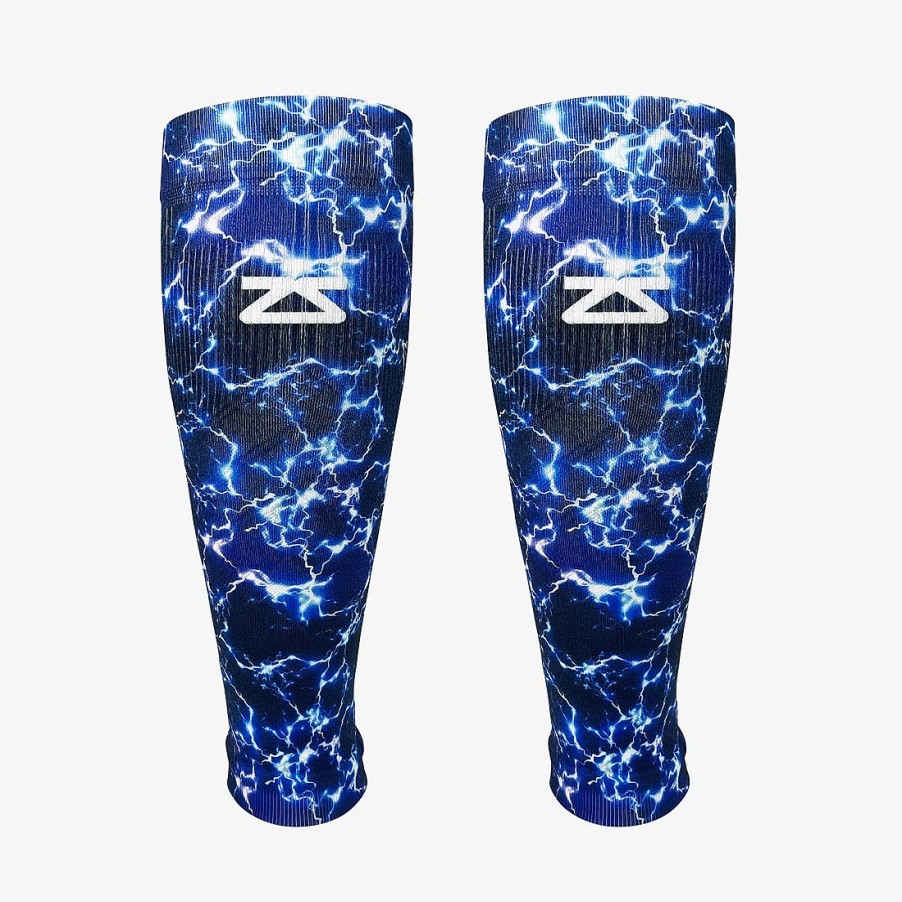 Men Zensah | Lightning Compression Leg Sleeves Navy