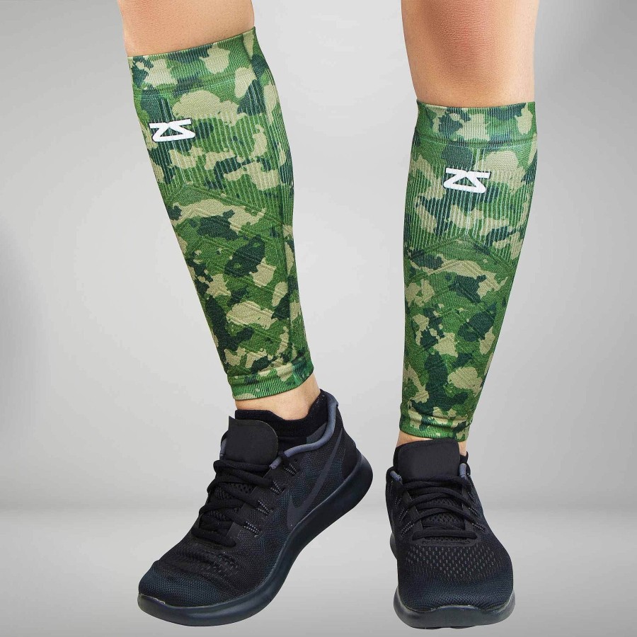 Limited Edition Zensah | Camo Compression Leg Sleeves Army Green