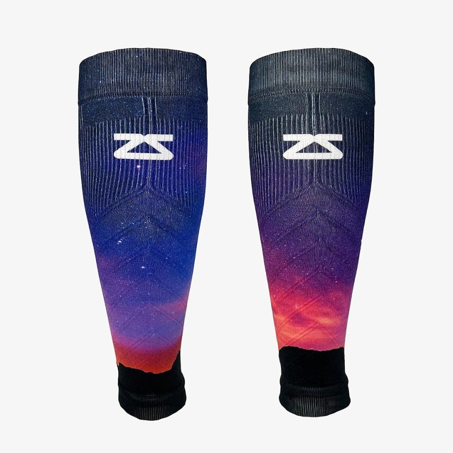 Limited Edition Zensah | Night Sky Compression Leg Sleeves Pink/Purple