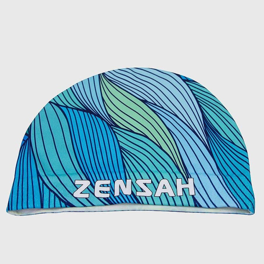 Limited Edition Zensah | Abstract Waves Skull Cap Beanie Blue