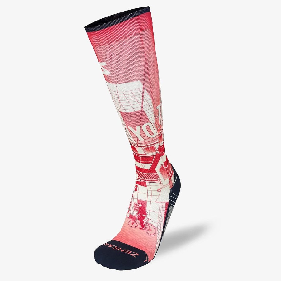 Limited Edition Zensah | Tokyo Street Compression Socks (Knee-High) Red