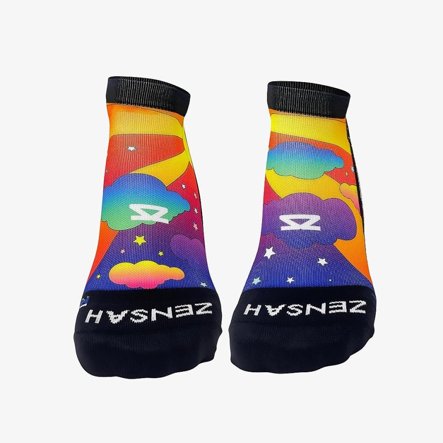 Men Zensah | 70S Scene Running Socks (No Show) Multi