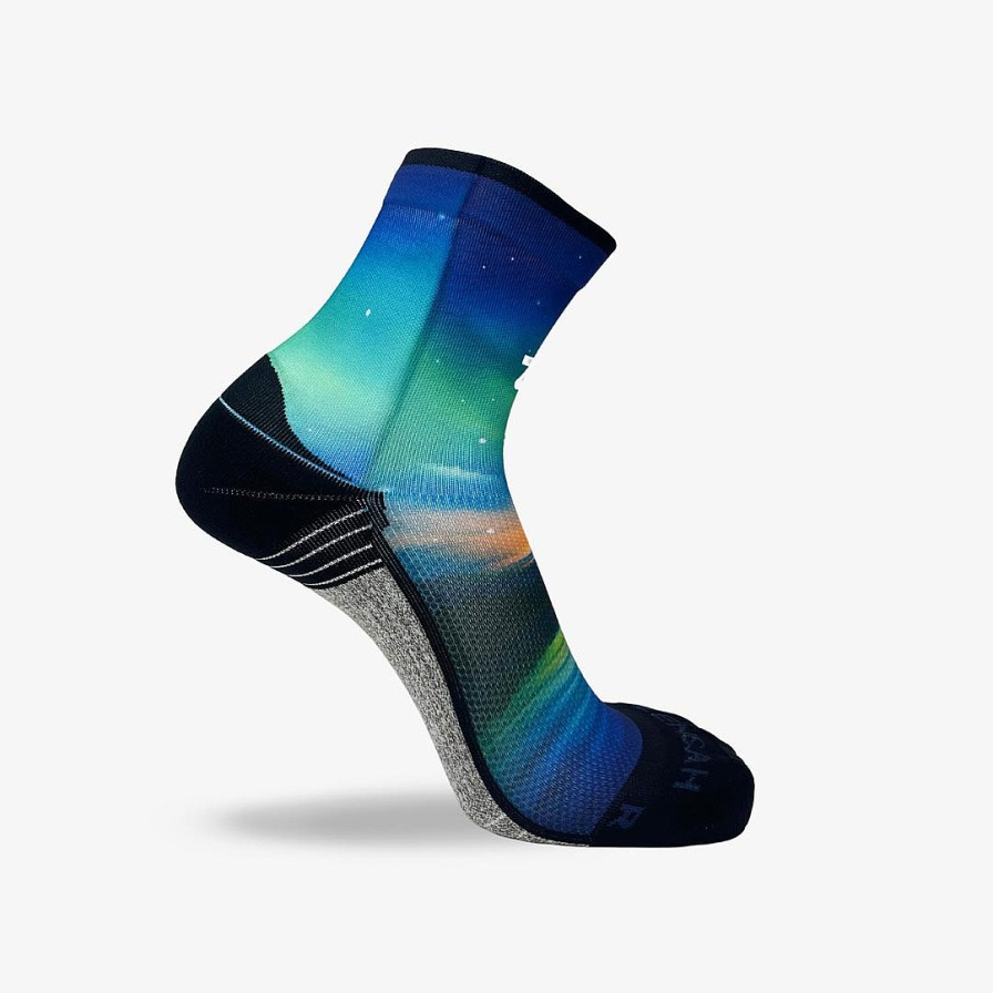 Men Zensah | Lake Aurora Socks (Mini-Crew) Blue/Green