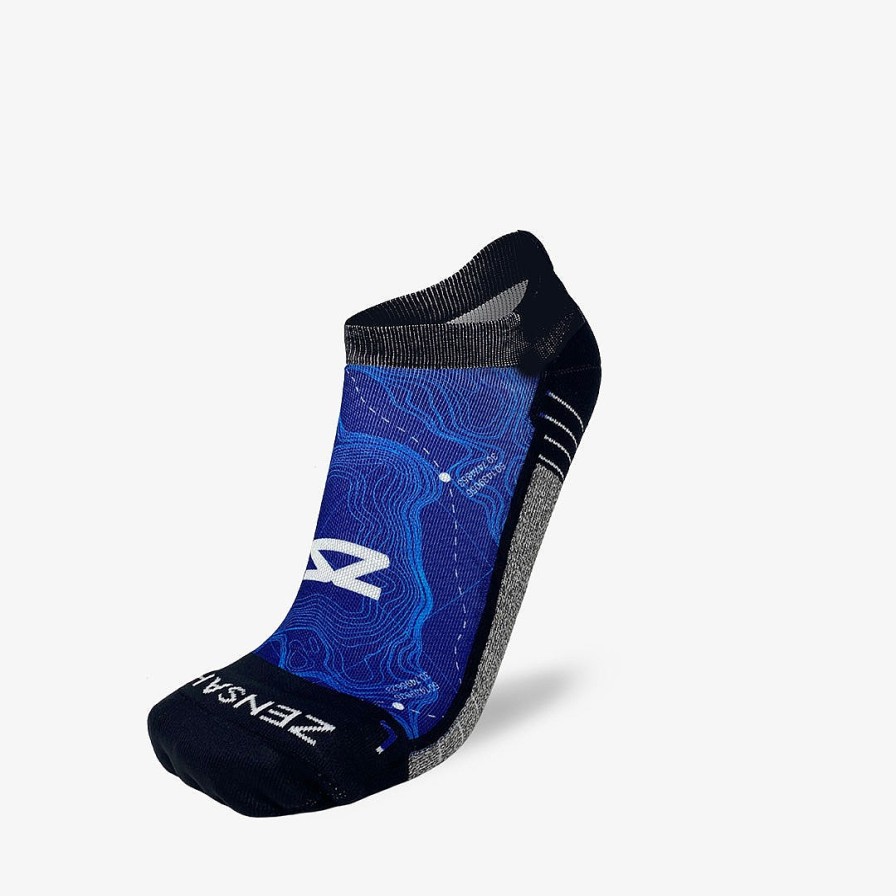 Limited Edition Zensah | Topo Trail Running Socks (No Show) Sporty Blue