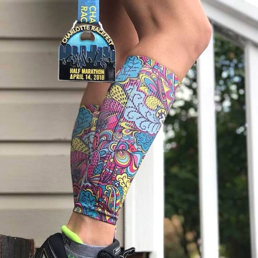 Men Zensah | Groovy Compression Leg Sleeves Summer Bloom