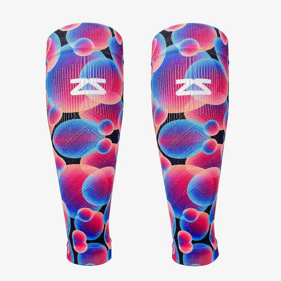 Limited Edition Zensah | Lava Lamp Compression Leg Sleeves Black/Aqua/Neon Pink