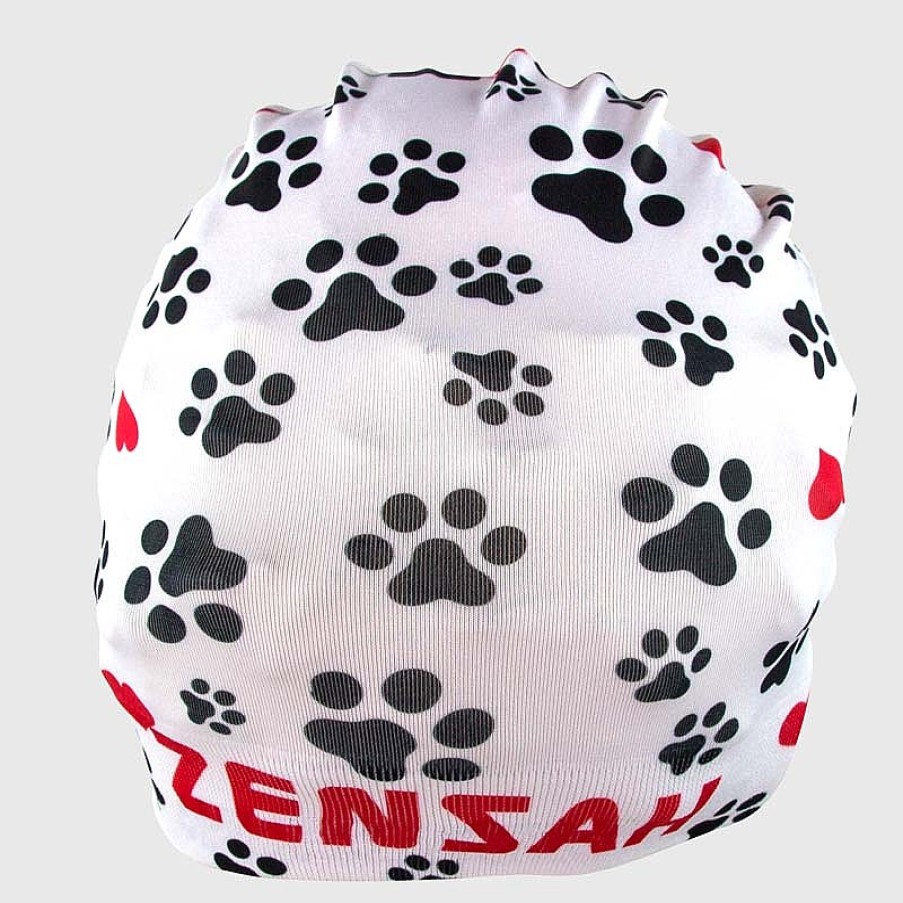 Men Zensah Accessories | Paw Prints Skull Cap Beanie White