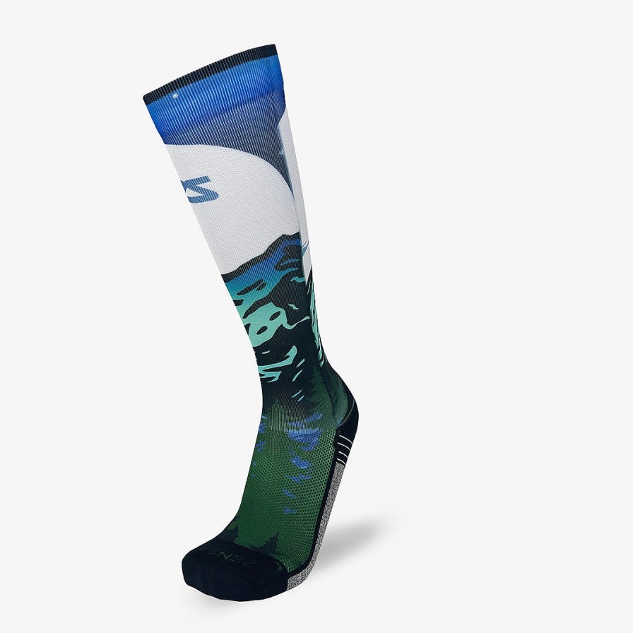 Limited Edition Zensah | Mountain Panorama Compression Socks (Knee-High) Blues