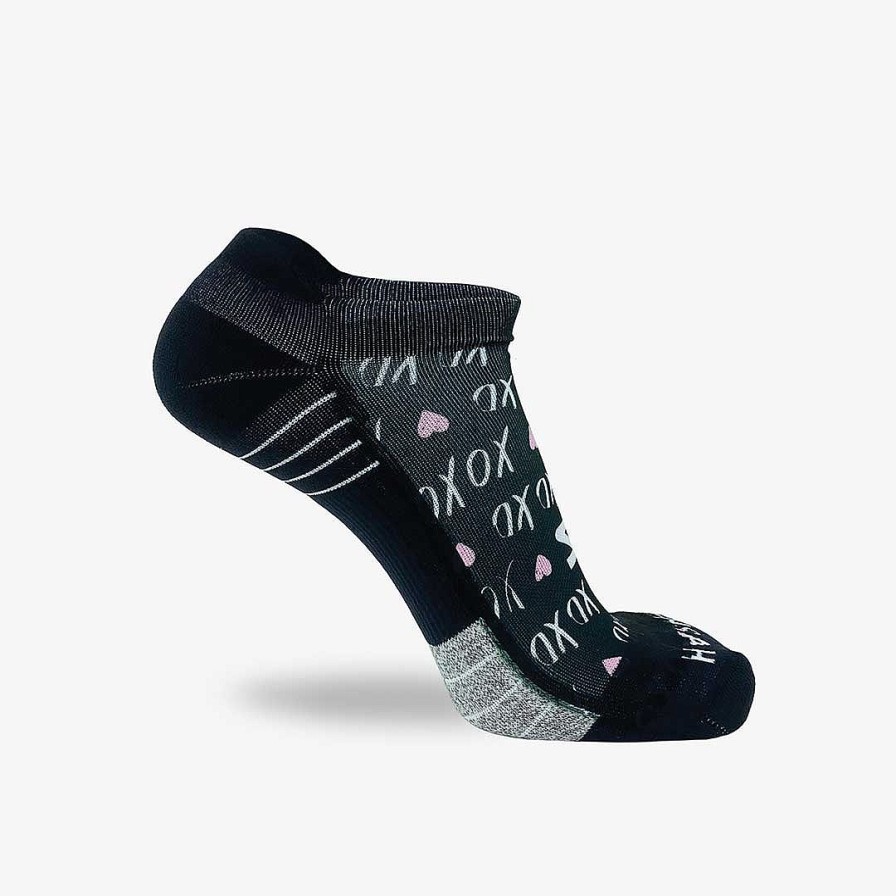 Limited Edition Zensah | Xoxo Running Socks (No Show) Black