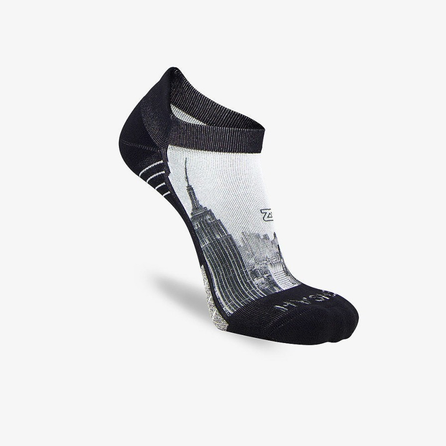 Men Zensah | Nyc Empire State Socks (No Show) Greyscale