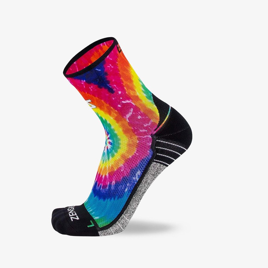 Men Zensah | Tie Dye Running Socks (Mini-Crew) Multi