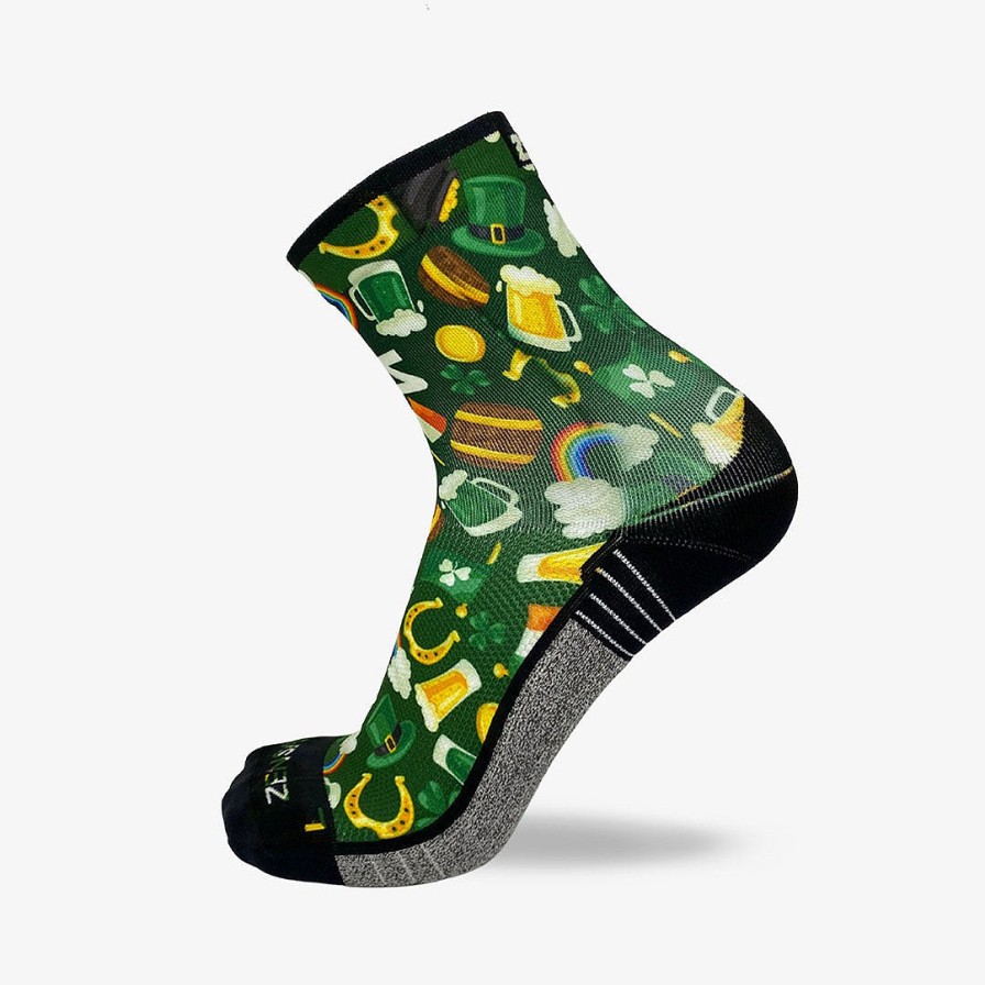 Men Zensah | Classic St. Patrick'S Socks (Mini-Crew) Green