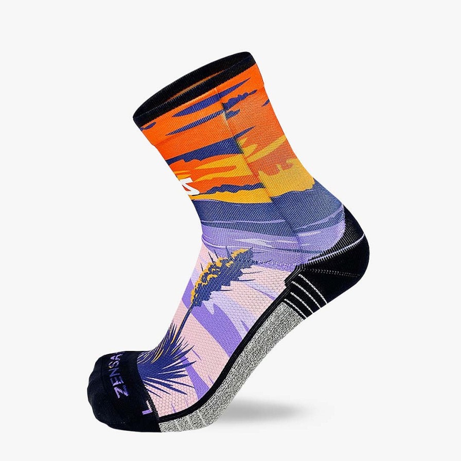 Men Zensah | Southwest Sands Socks (Mini-Crew) Orange/Purple