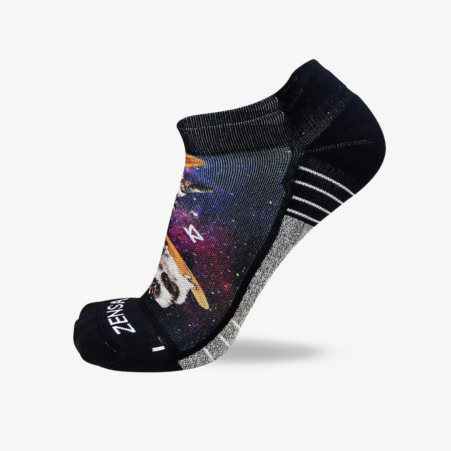 Limited Edition Zensah | Space Cats Socks (No Show) Black-Purple