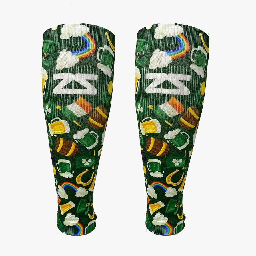 Limited Edition Zensah | Classic St. Patrick'S Compression Leg Sleeves Green