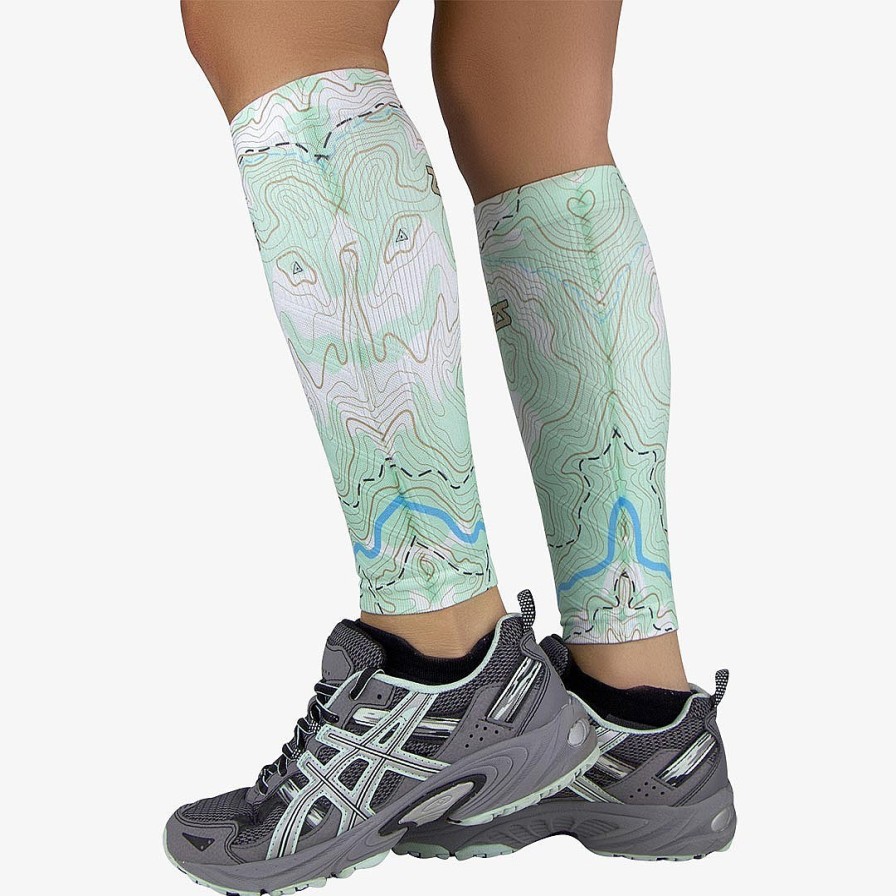 Men Zensah | Topography Compression Leg Sleeves Green