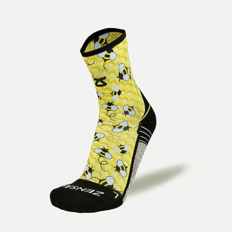 Limited Edition Zensah | Bumblebees Socks (Mini Crew) Yellow