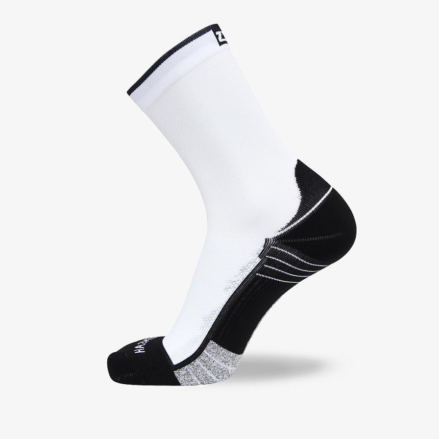 Women Zensah Athletic Socks | Recycled Shakeout Socks (Mini Crew) White