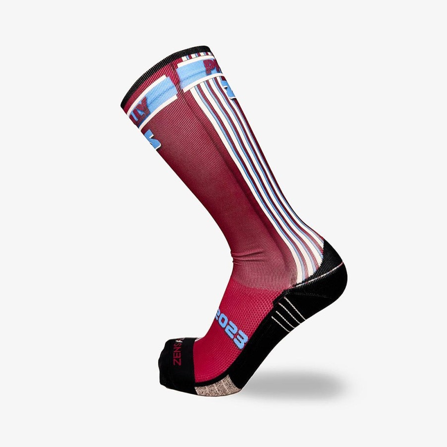 Limited Edition Zensah | Old School Philadelphia Compression Socks (Knee-High) Wine