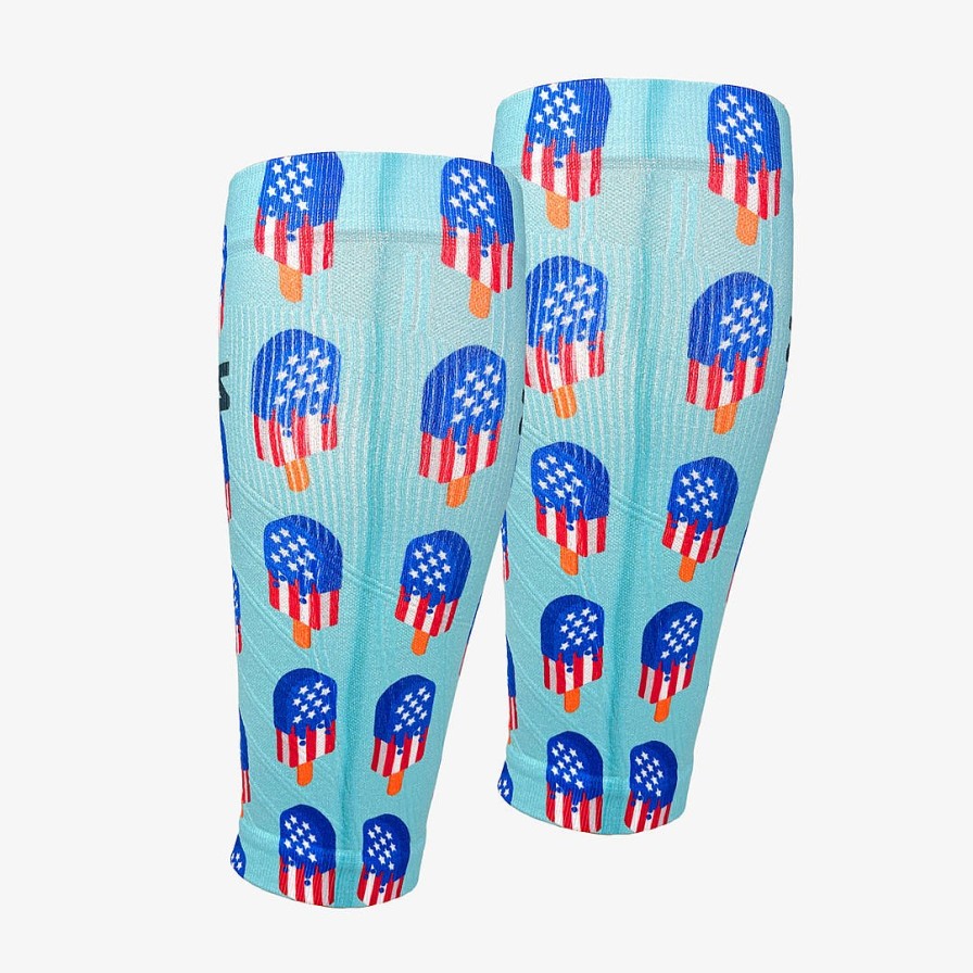 Men Zensah | Usa Ice Cream Bars Compression Leg Sleeves Teal