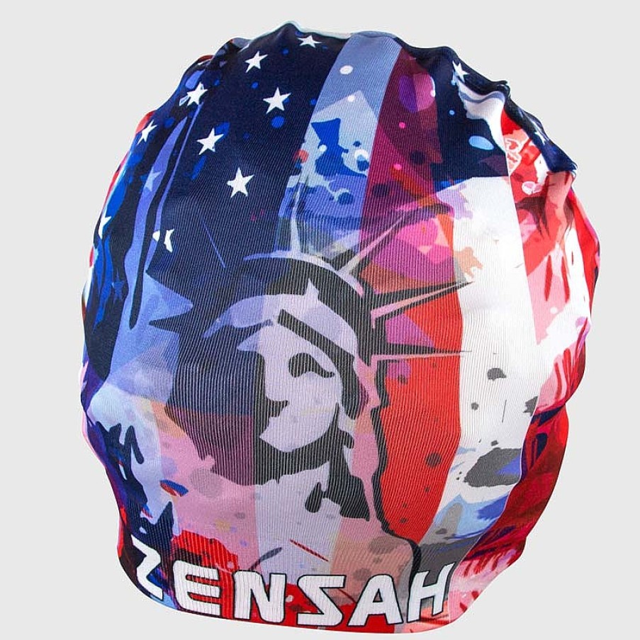 Women Zensah Accessories | Usa Liberty Skull Cap Beanie Red/Blue