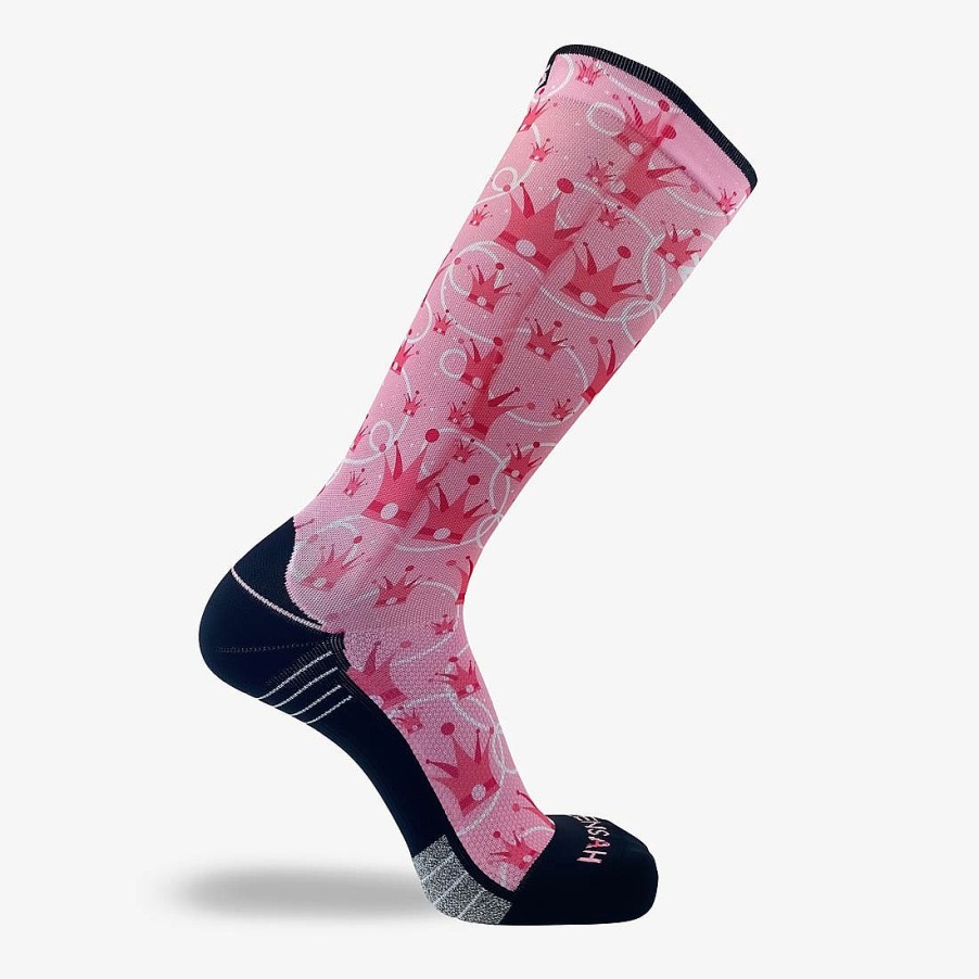 Men Zensah | Princess Crowns Compression Socks (Knee-High) Rosy