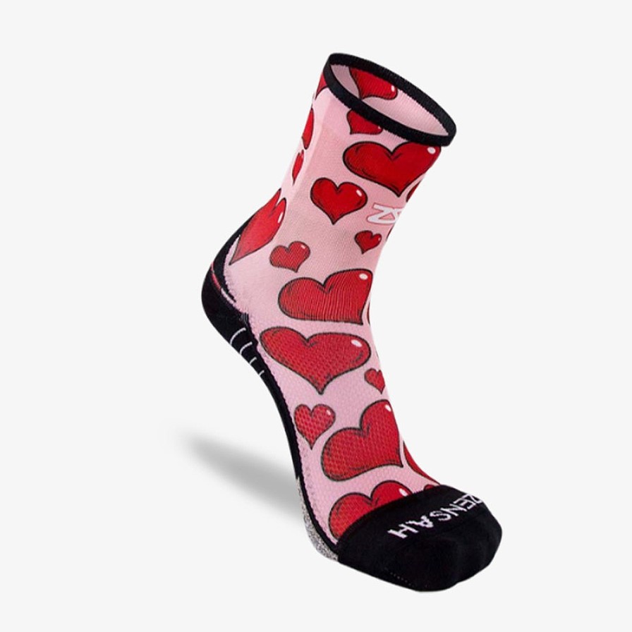 Men Zensah | Hearts Valentine'S Socks (Mini Crew) Pink