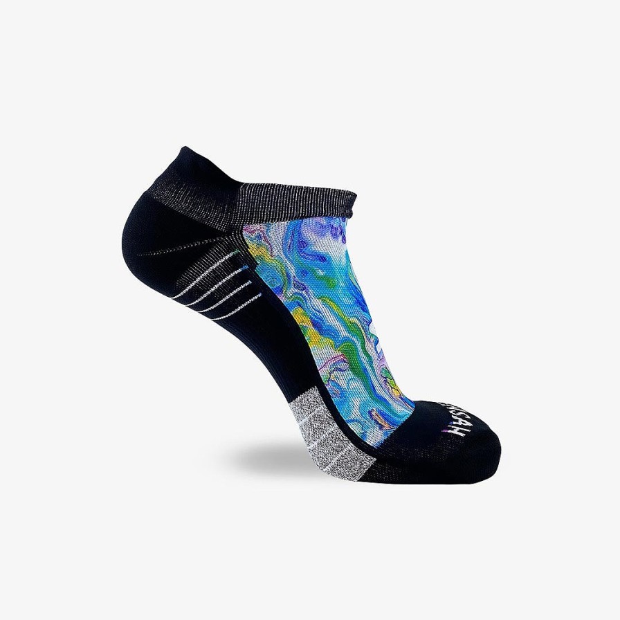 Men Zensah | Fluid Art Running Socks (No Show) Multi