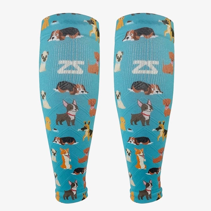 Limited Edition Zensah | Dogs Compression Leg Sleeves Teal