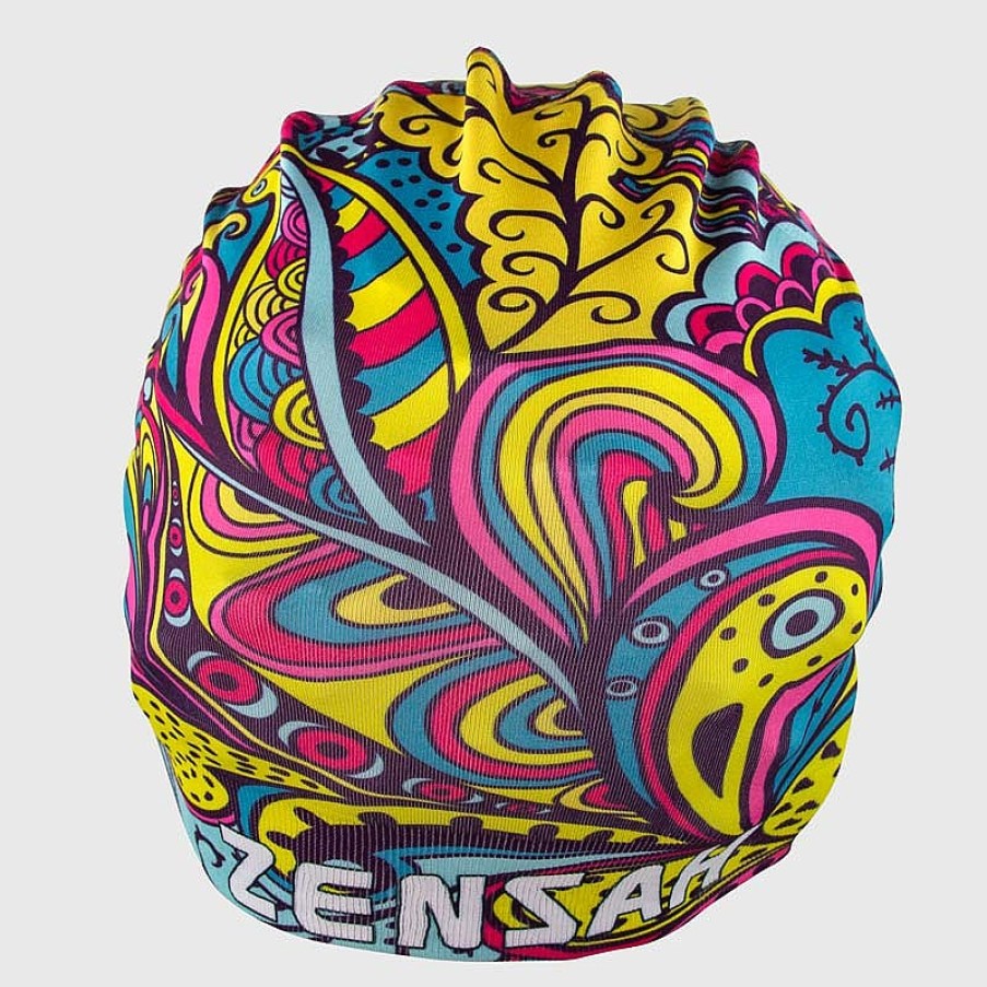 Men Zensah | Groovy Skull Cap Beanie Aqua/Pink/Yellow