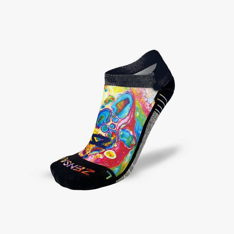 Men Zensah | Abstract Art Running Socks (No Show) Multi