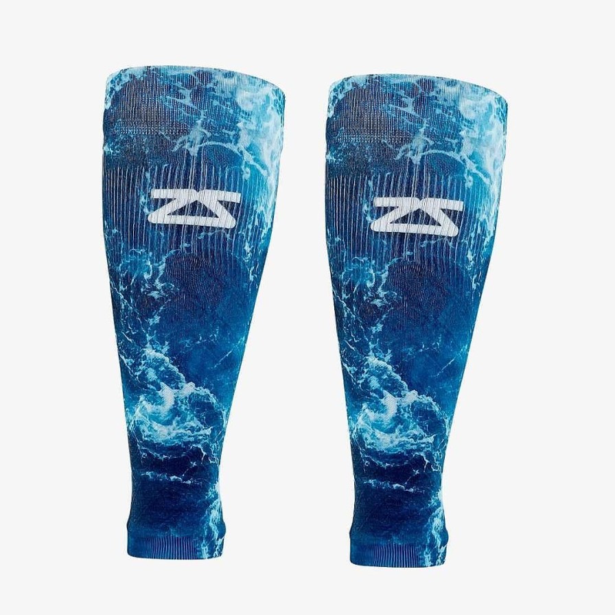 Limited Edition Zensah | Ocean Compression Leg Sleeves Blues