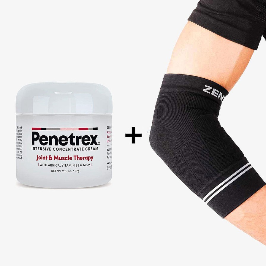 Men Zensah | Bundle: Penetrex 2 Oz (1) & Compression Elbow Sleeve Black