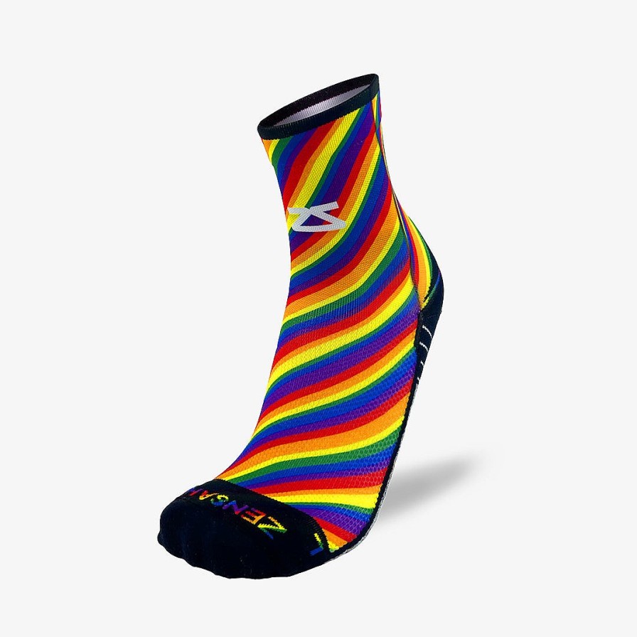 Men Zensah | Rainbow Flag Socks (Mini-Crew) Multi