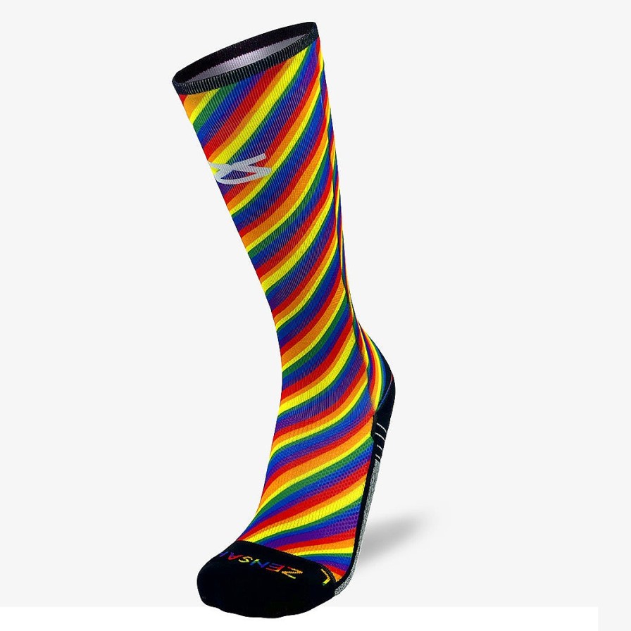 Men Zensah | Rainbow Flag Compression Socks (Knee-High) Multi